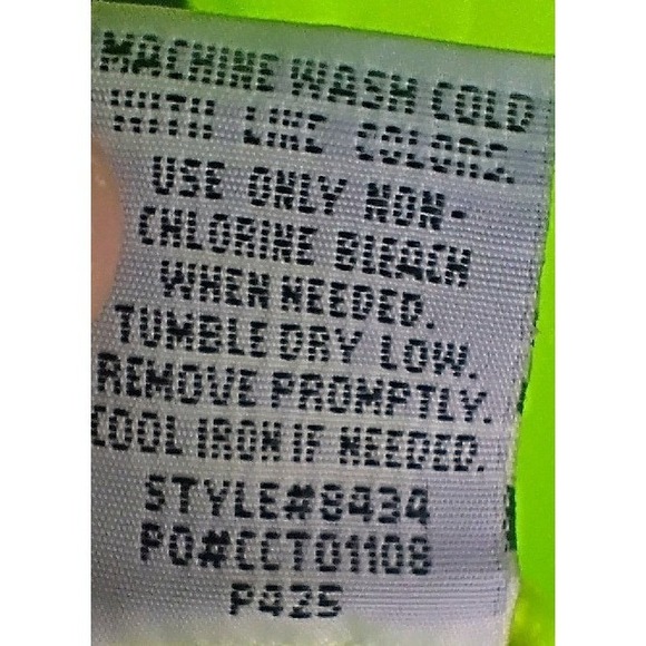 Ultraclub Cool & Dry Men's 3XL Neon Yellow 1/4 Zip Performance Pullover NWT - Picture 8 of 8